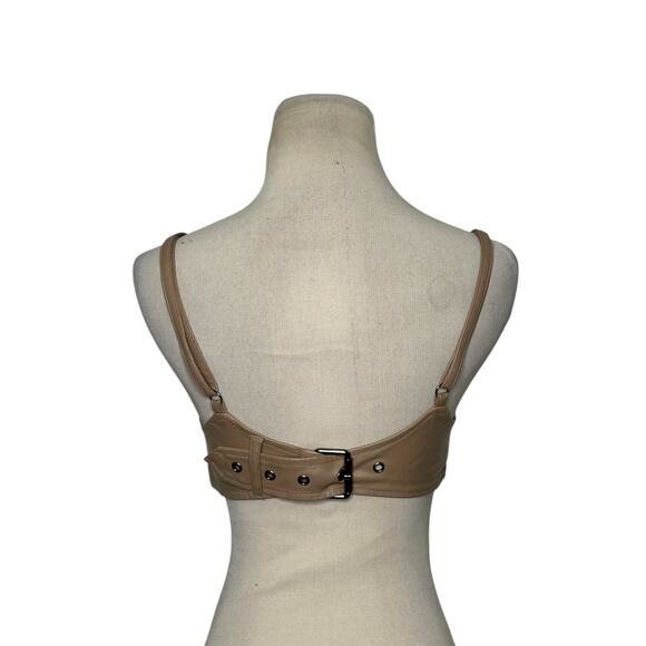 H&M red white stripes long sleeves belted blouse size 6 - Picture 9 of 10